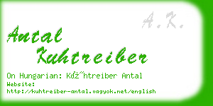 antal kuhtreiber business card